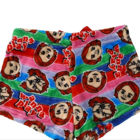 Universal Studio Chucky Wanna Play Plush Lounge Shorts - Picture 2 of 5